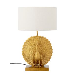 Creative Collection - Peacock Bordlampe, Guld, Polyresin - Ø35,5 Ã H58,5 cm
